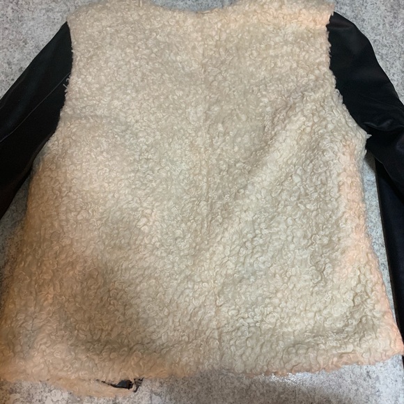 American Eagle Sherpa Teddy Faux Leather Coat - Picture 5 of 5